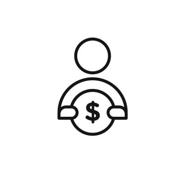 Adam para kredi simgesi taslak koleksiyonu alır ya da siyah beyaz olarak ayarlanır