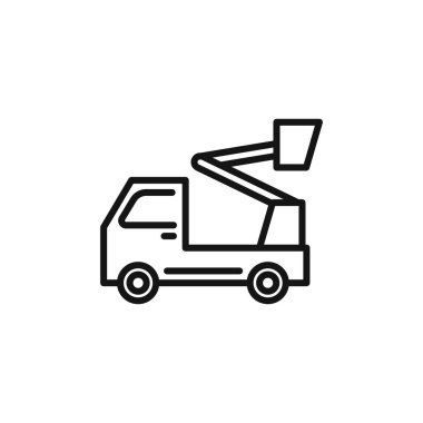 Kurtarma kamyonu sepet taslak koleksiyonu ya da siyah beyaz olarak ayarlandı