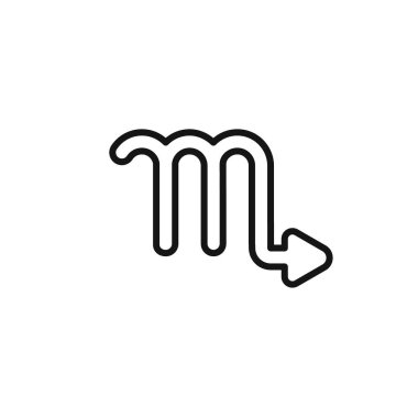 Scorpio burç simgesi taslak koleksiyonu ya da siyah beyaz olarak ayarlandı