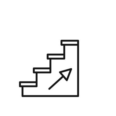 merdiven simgesi taslak koleksiyonu ya da siyah beyaz olarak ayarlandı