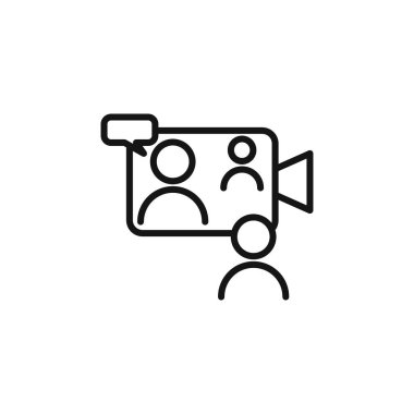 Görüntülü sohbet konferansı ana hatları koleksiyonu ya da siyah beyaz olarak ayarlandı