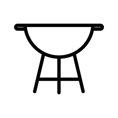 Brezilya simgesi doğrusal logo işareti web için siyah beyaz olarak belirlendi