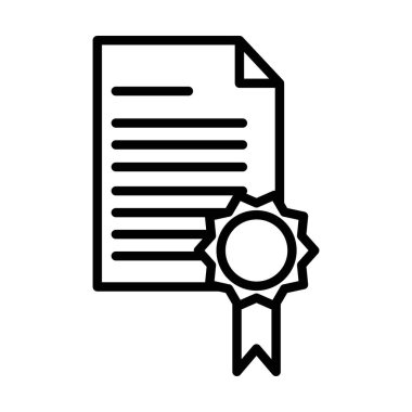 Sertifika simgesi (2) lineer logo işareti koleksiyonu web için siyah ve beyaz olarak ayarlandı