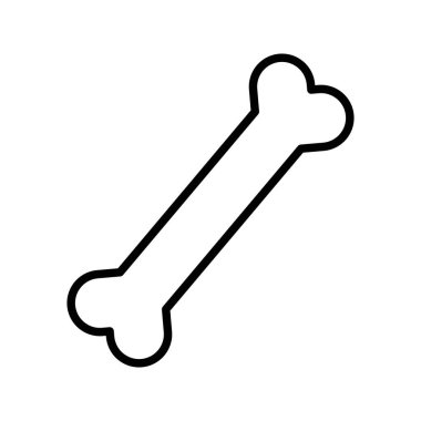 Köpek kemiği simgesi doğrusal logo işareti web için siyah ve beyaz koleksiyonu