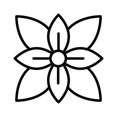 Gladiolus simgesi doğrusal logo işaretleri web için siyah beyaz olarak belirlendi