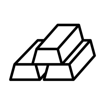 altın çubuklar doğrusal logo işareti web için siyah ve beyaz koleksiyon olarak belirlendi