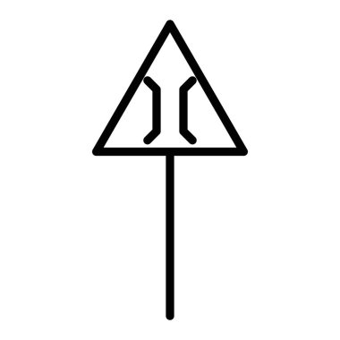 Öndeki simge doğrusal logo işaretini daralt. Web için siyah ve beyaz koleksiyon yap