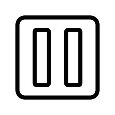 Web için simge doğrusal logo işaretini siyah ve beyaz olarak duraklat