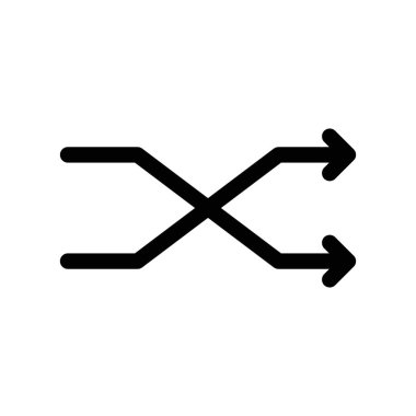 Simge doğrusal logo işaretini web için siyah ve beyaz olarak karıştır