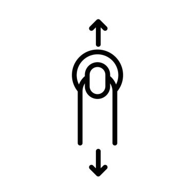 Dikey Geçiş Simgesi doğrusal logo işaretleri web için siyah ve beyaz olarak belirlendi