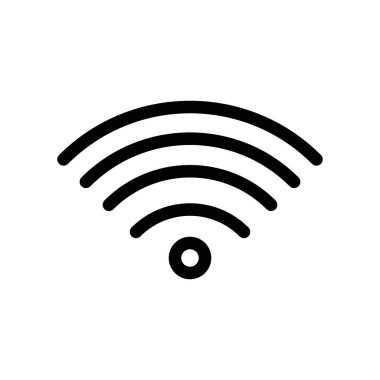 Wifi simgesi doğrusal logo işareti web için siyah-beyaz koleksiyonu