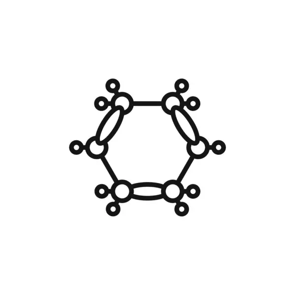 stock vector Cyclobutane molecular formula icon outline collection or set in black and white