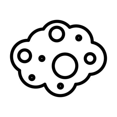 Kabarcıklar ve köpük simgesi doğrusal logo işaretleri web için siyah ve beyaz olarak belirlendi