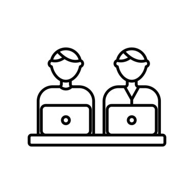 Eş zamanlı simge doğrusal logo işareti koleksiyonu web için siyah beyaz olarak ayarlandı