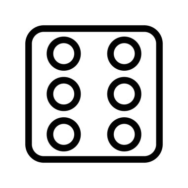 Zar Altı Simgesi doğrusal logo işareti web için siyah beyaz olarak belirlendi