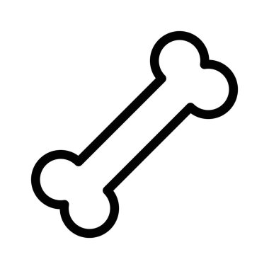 Köpek kemiği simgesi doğrusal logo işareti web için siyah ve beyaz koleksiyonu