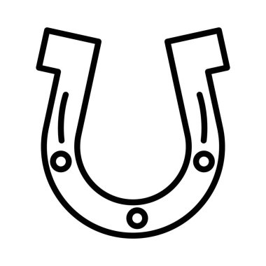 At nalı simgesi doğrusal logo işareti web için siyah-beyaz koleksiyonu