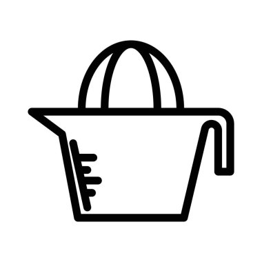 Limon sıkma simgesi doğrusal logo işareti koleksiyonu web için siyah beyaz olarak ayarlandı