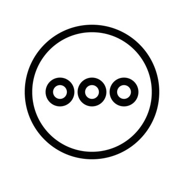 Web için siyah ve beyaz olarak daha fazla düğme simgesi doğrusal logo işareti koleksiyonu