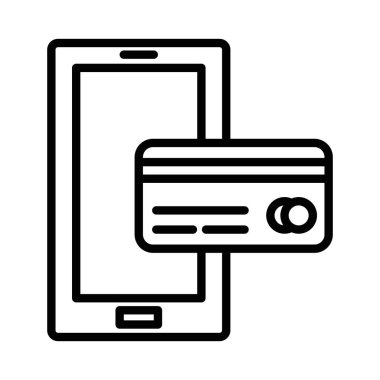 Ödeme yöntemi simgesi doğrusal logo işareti web için siyah-beyaz koleksiyonu