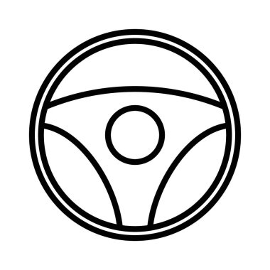 Direksiyon simgesi doğrusal logo işareti web için siyah beyaz olarak belirlendi