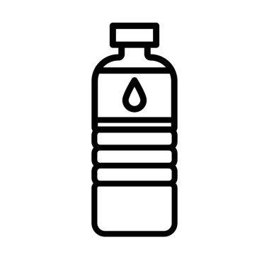 su şişesi simgesi (2) lineer logo işareti web için siyah ve beyaz olarak belirlendi