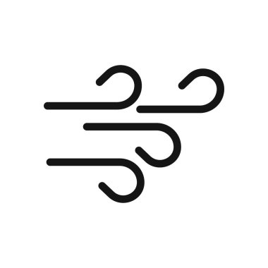 Rüzgâr simgesi vektör çizgisi logosu veya sembol oluşturma koleksiyon ana hatları biçimi