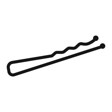 Bobby pins simge vektör çizgisi logosu veya sembol koleksiyon taslak biçimi