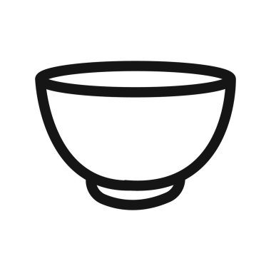 Bowl simge vektör çizgisi logosu veya sembol koleksiyon özet biçimi