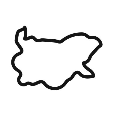 Bulgaristan harita ikon vektör çizgisi logosu veya sembol koleksiyon özet biçimini ayarla