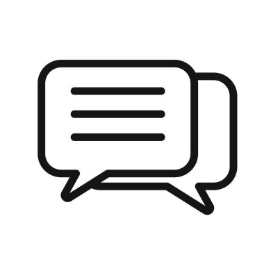 Yorum simgesi (2) vektör çizgisi logosu veya sembol koleksiyon özet biçimi