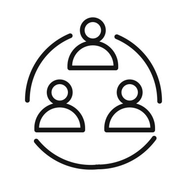 işbirliği simgesi vektör çizgisi logosu veya sembol koleksiyon özet biçimi