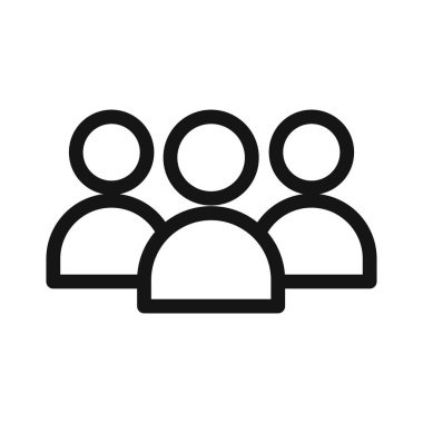 topluluk simgesi vektör çizgisi logosu veya sembol koleksiyon özet biçimi