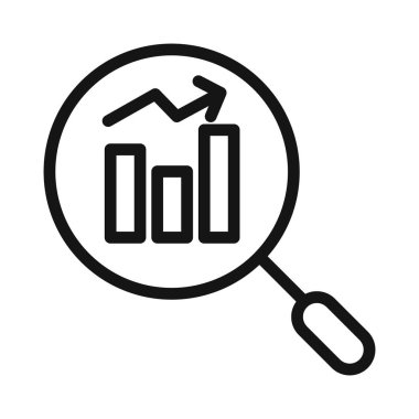 veri analizi simgesi vektör çizgisi logosu veya sembol koleksiyon özet biçimi