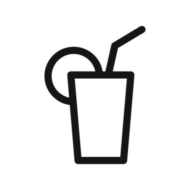 Diyet içeceği ikon vektör çizgisi logosu veya sembol koleksiyon taslak biçimi