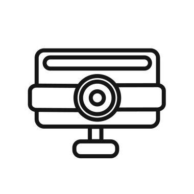 Dijital Webcam ikon vektör çizgisi logosu veya sembol koleksiyon özet biçimi
