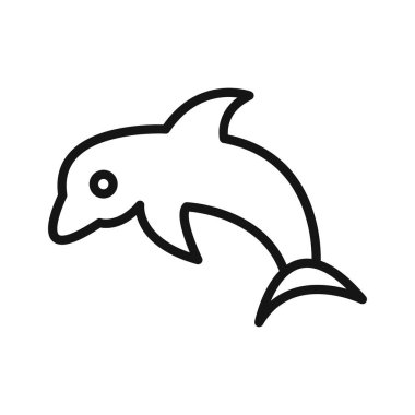 Yunus simgesi vektör çizgisi logosu veya sembol koleksiyon taslak biçimi