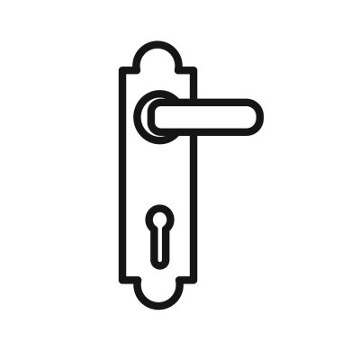 Kapı tokmağı simgesi (2) vektör çizgisi logosu veya sembol koleksiyon taslak biçimi