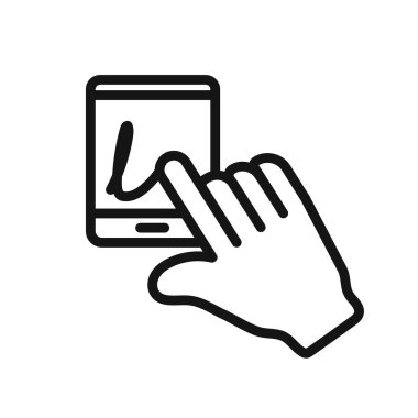 parmak imzası simge vektör çizgisi logo işareti veya sembol koleksiyon özet biçimi