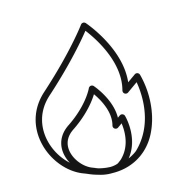 Ateş ateş ikonu vektör çizgisi logo işareti veya sembol koleksiyon özet biçimi