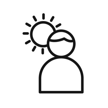 sıcak insan simgesi vektör çizgisi logosu veya sembol koleksiyon özet biçimi