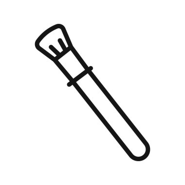 makyaj fırçası simgesi vektör çizgisi logosu veya sembol koleksiyon özet biçimi