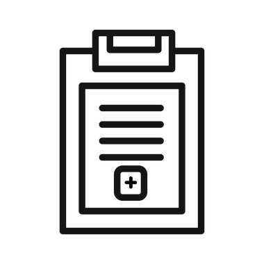 tıbbi pano formu simge vektör çizgisi logosu veya sembol koleksiyon özet biçimi