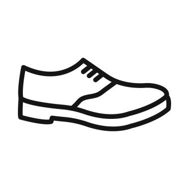 Men Shoes Simge vektör çizgisi logosu veya sembol koleksiyon taslak biçimi