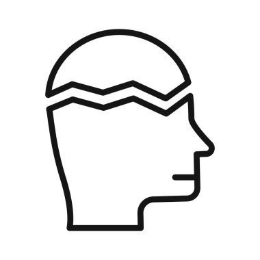 Sinir bozucu ikon vektör çizgisi logosu veya sembol koleksiyon taslak biçimi