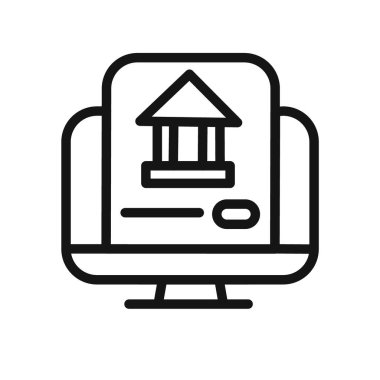 Resmi bilgi çevrimiçi simge vektör çizgisi logosu veya sembol koleksiyon özet biçimi