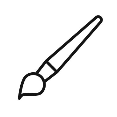 Fırça simgesi vektör çizgisi logosunu boya veya sembol koleksiyon özet biçimini ayarla