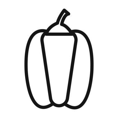 Paprika simgesi vektör çizgisi logosu veya sembol koleksiyon özet biçimi