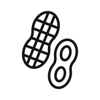 Peanut simgesi vektör çizgisi logosu veya sembol koleksiyon özet biçimi