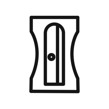 Kalem keskinleştirici ikon vektör çizgisi logosu veya sembol koleksiyon taslak biçimi